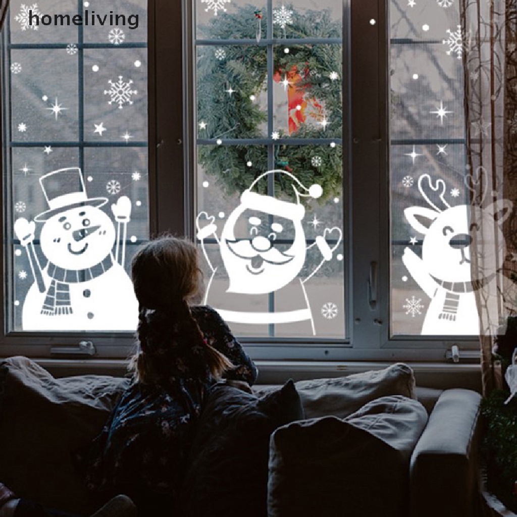 Miếng Dán Cửa Sổ Tĩnh Điện Họa Tiết Người Tuyết Giáng Sinh