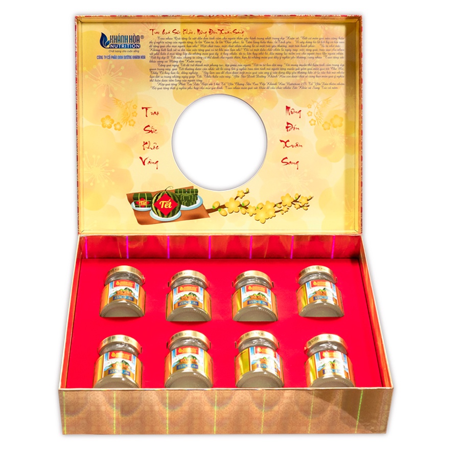 Hộp Quà Tết Yến Sào Cao Cấp 25% Tổ Yến Chưng Đường Phèn - Khánh Hòa Nutrition