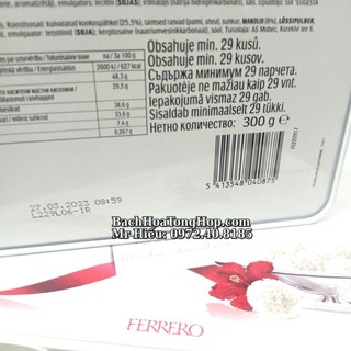 [Hỏa Tốc] Kẹo dừa Raffaello hộp sắt 300g