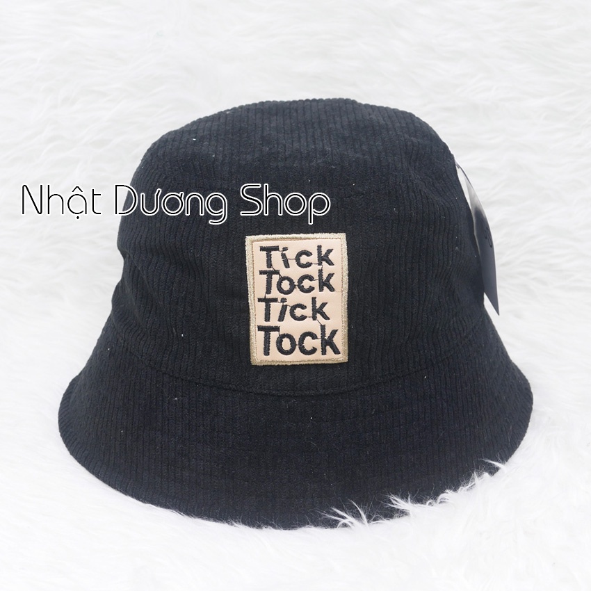 Mũ bo cụp, mũ bucket cụp nhung đũa thêu mặt da chữ vành nhỏ 6cm, phía trong may lót cao cấp phù hợp cho nam và nữ.