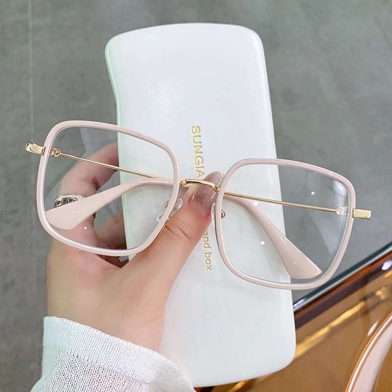 Gọng kính cận nữ nam mắt kính vuông giả cận không độ thời trang phong cách Ulzzang sang chảnh cao cấp đi chơi kỷ yếu 121