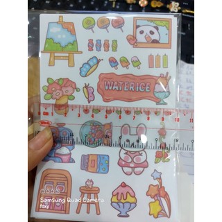 SET 4 miếng dán sticker hoạt hình chibi, CHƯA CẮT