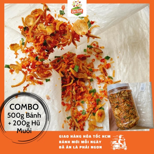 COMBO 500G BÁNH TRÁNG PHƠI SƯƠNG MUỐI HÀNH PHI CHI FOOD