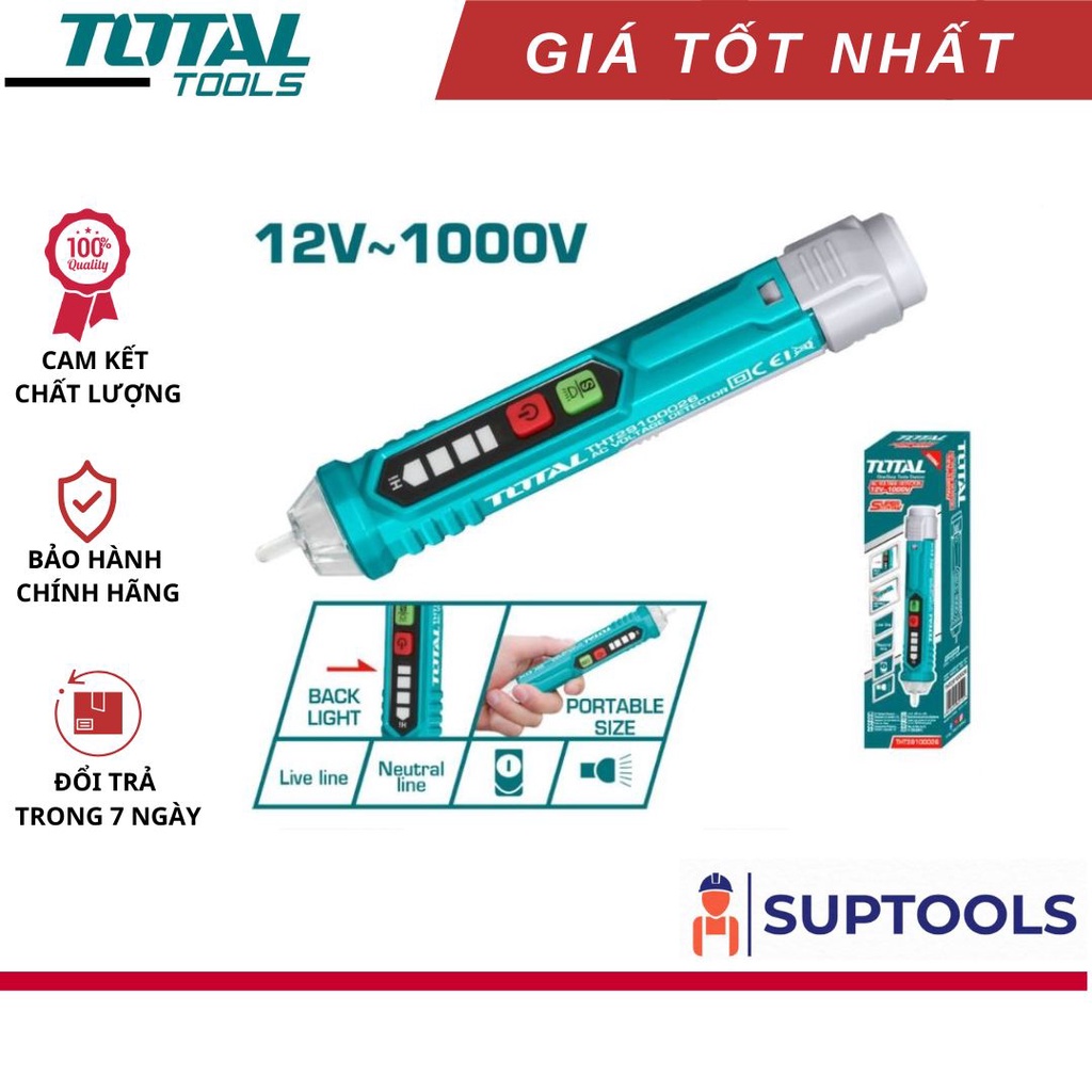 ĐỒ NGHỀ TOTAL Máy dò điện áp AC THT29100026 [Chính Hãng 100%]