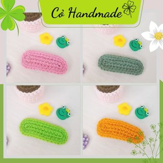 Set 5 kẹp tóc handmade, Kẹp tóc nhiều màu, kẹp tóc len cho các bạn nữ - Cỏ handmade
