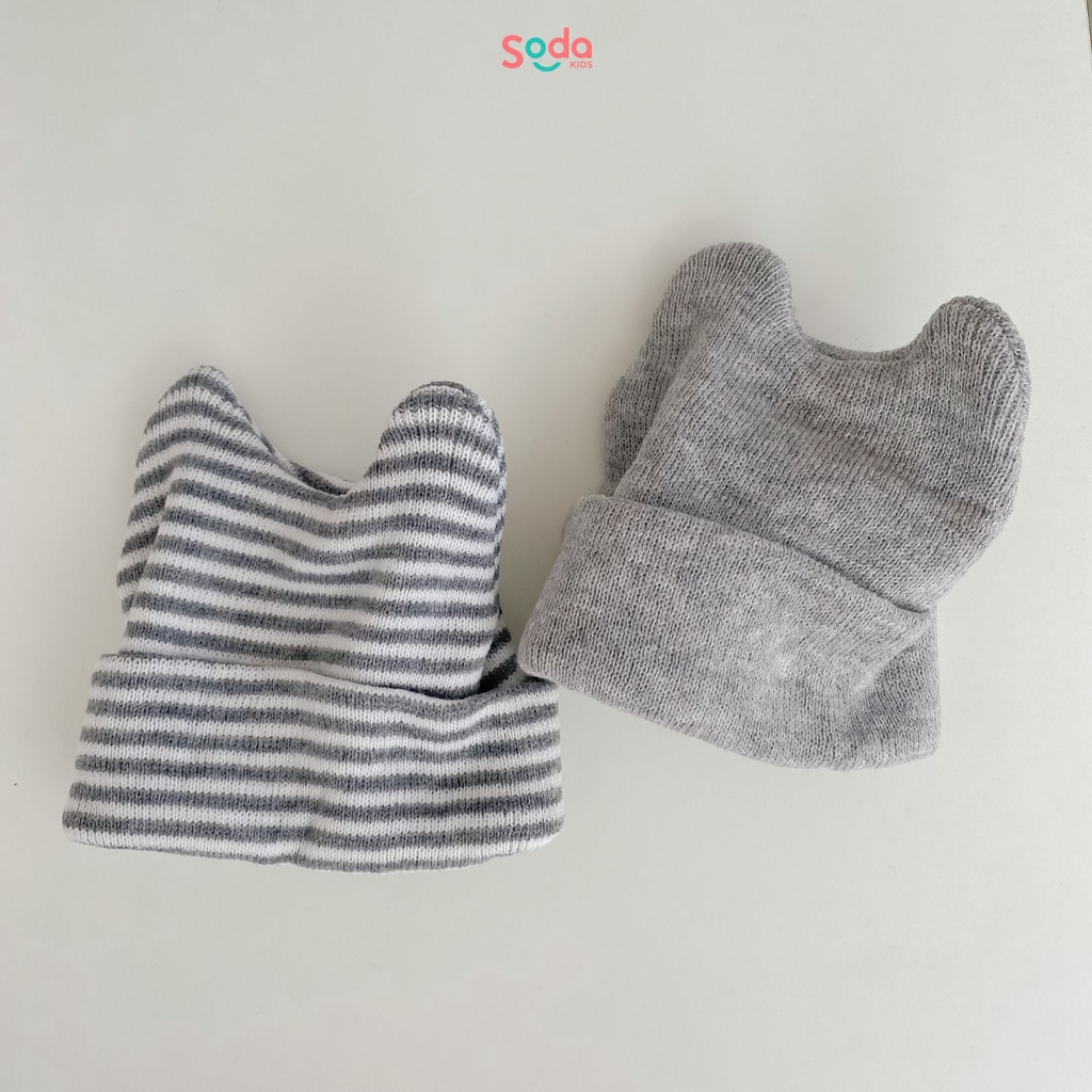 Mũ len trơn sừng 5 màu cho bé trai/gái (Ảnh thật)