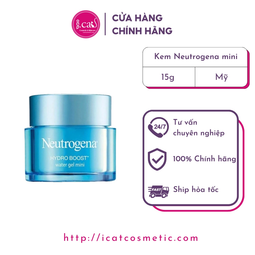 Kem dưỡng ẩm cho da dầu Neutrogena Water Gel mini 15g