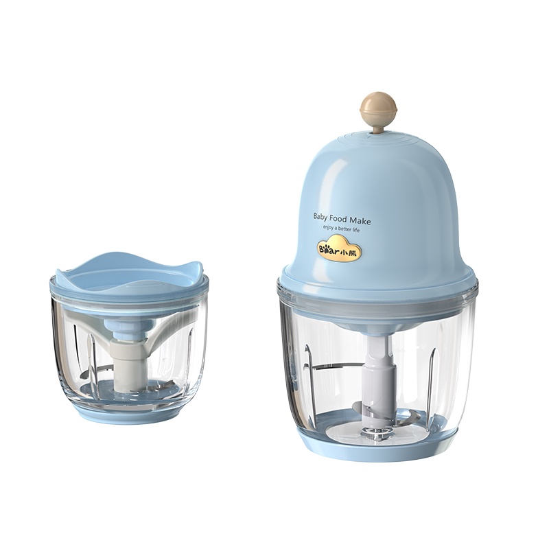 Máy Xay Đa Năng KidsWorld Bear QSJ-C01T1 Với 2 Cối 300ml và 600ml Xay Thịt, Xay Đồ Ăn Dặm Cho Bé, Xay Thịt Rau Củ Quả