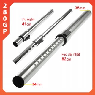 Thanh nối dài ống hút bụi Inox 32mm và 35m, Ống dẫn hướng inox máy hút bụi 30L-60L