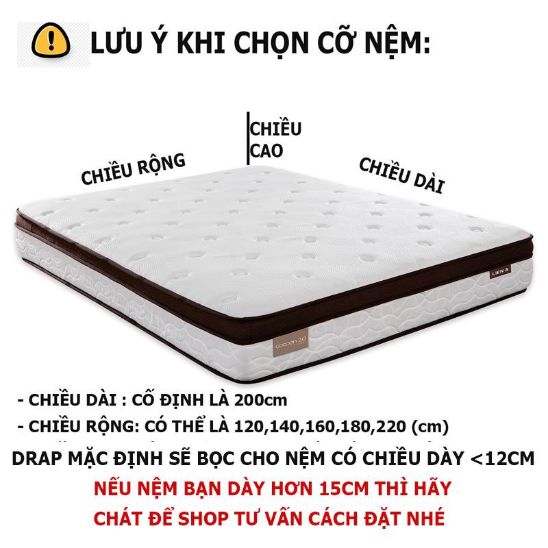 Bộ ga giường và 2 vỏ gối cotton tici ETAMI drap giường trơn 15 màu lựa đủ mọi size nệm