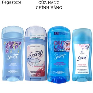 Lăn khử mùi nữ secret clear 73gr 24h - sáp khử mùi nữ dạng gel - lăn nách nữ hương lavender