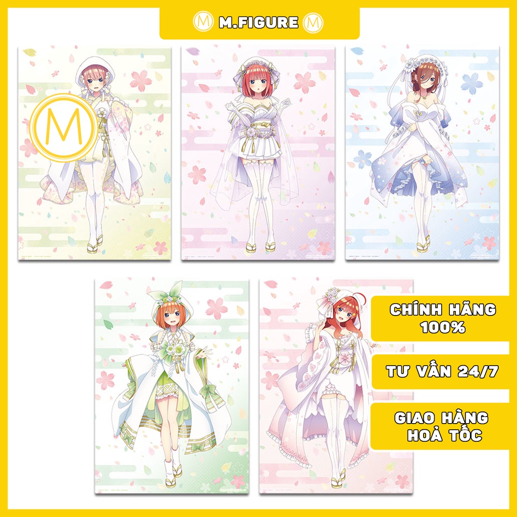 TRANH PVC NHÀ CÓ 5 NÀNG DÂU - ICHIBAN KUJI - GOTOUBUN NO HANAYOME - ART BOARD