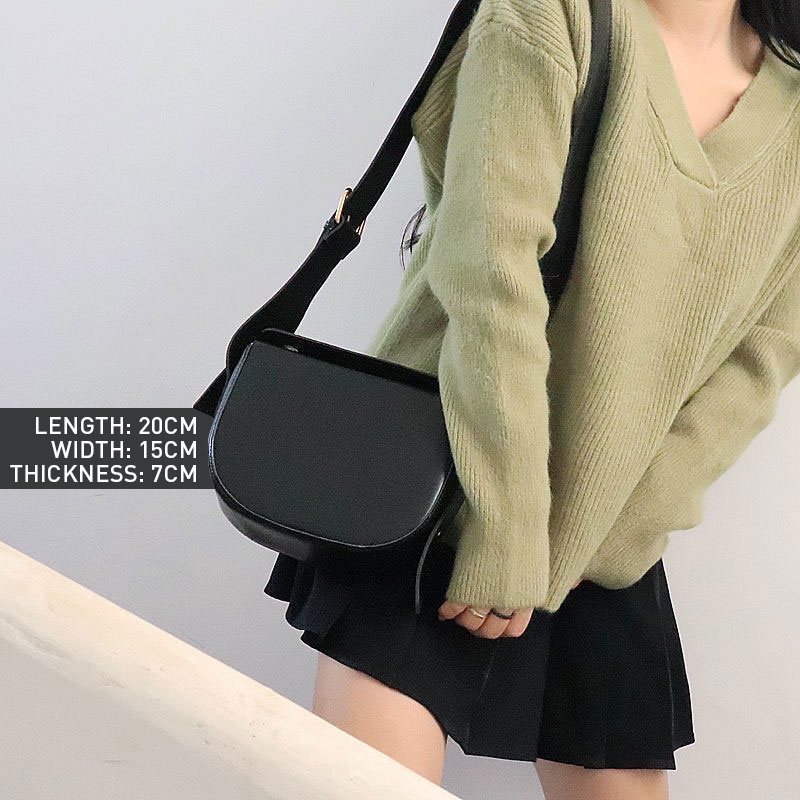 Mischa Túi Xách Da PU Màu Trơn Phong Cách retro Thời Trang Cho Nữ