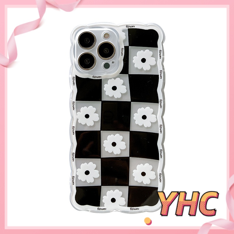 Ốp Điện Thoại Họa Tiết Kẻ Ô Trắng Đen Cho Iphone6 6splus 7 7plus 8plus XR x xs 12 11 pro max plus 13 promax-1022