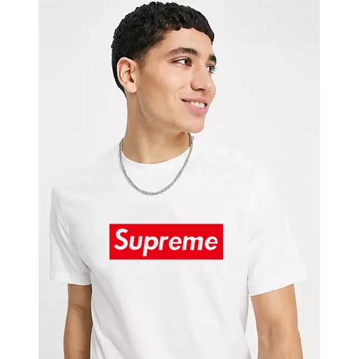 Áo Thun Cotton In Logo SUPREME Đơn Giản Cá Tính