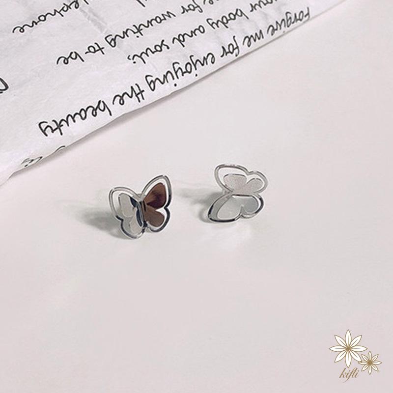 Bông Tai Hình Bướm Rỗng Tinh Tế Đơn Giản Dễ Phối Đồ Cho Nữ