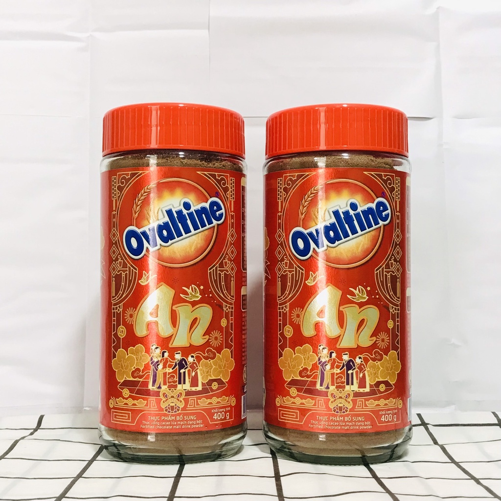 Thức uống lúa mạch hương vị sô-cô-la Ovaltine bột hũ thủy tinh 400g