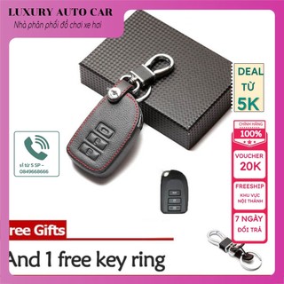 Bao da bảo vệ chìa khóa gọn nhẹ cho xe hơi Toyota Yaris Vios Yaris