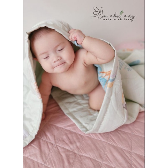 Mền Tencel 40s chần lông vũ cao cấp cho bé size 1mx1m2 và 1m2 x 1m6