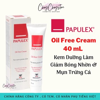 Papulex Oil Free Cream 40 mL - Kem Dưỡng Làm Giảm Bóng Nhờn & Mụn Trứng Cá 40ml