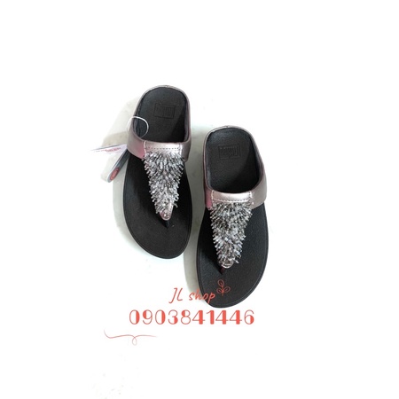 Dép kẹp fitflop tua rua xám vnxk