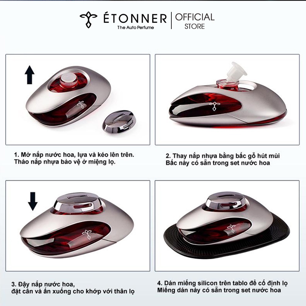 Nước Hoa Ô Tô Chính Hãng Nhập Khẩu Khử Mùi Xe Hơi Cao Cấp Etonner E1701D  thương hiệu Pháp