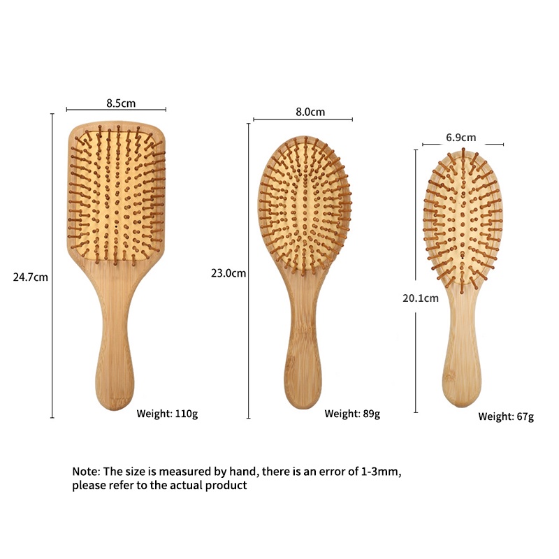 Lesa Cây tre lược đệm hơiLược túi khí massage lược chải tóc