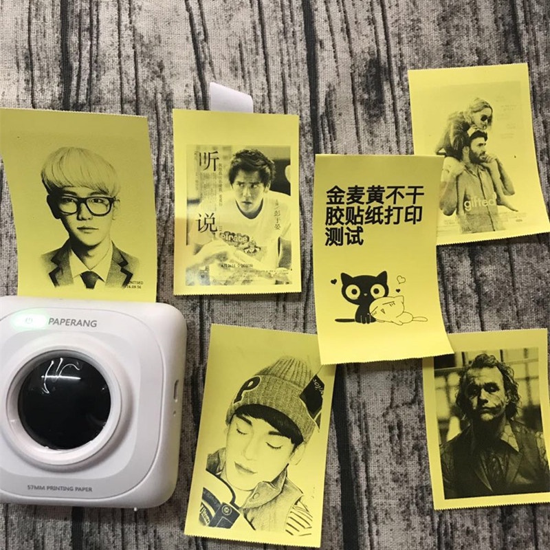 3/5 Cuộn Giấy Hóa Đơn Giấy Nhiệt Cuộn Trắng/nhãn dán/Có Màu 57X30Mm Mini Bluetooth Máy In Nhiệt