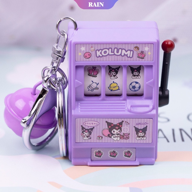 Móc Khóa Máy Chơi Game Mini Sanrio Series Hoạt Hình Cinnamoroll Kuromi My Melody Pochacco Có Chuông Vui Nhộn [RAIN]