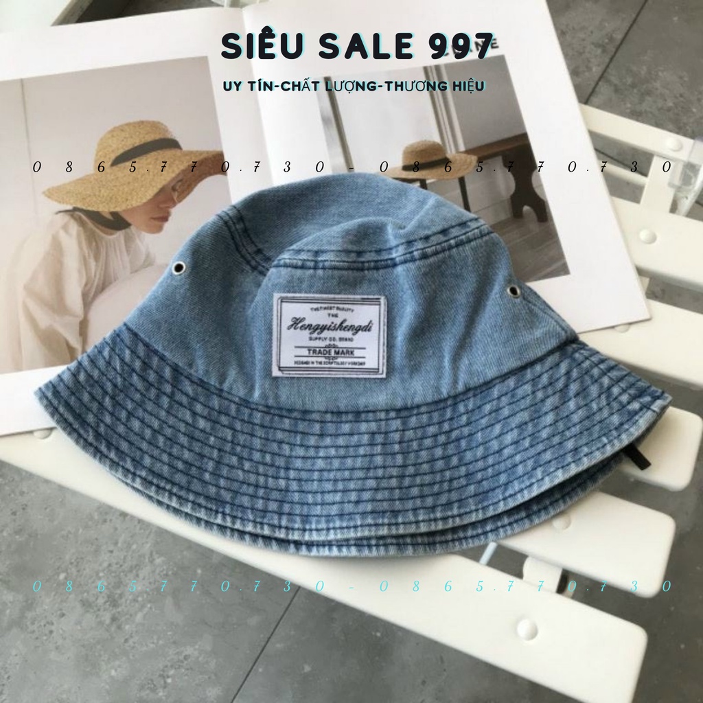 MŨ VÀNH JEAN LOGO QC HÀNG LOẠI 1 CÓ DÂY ĐIỀU CHÍNH DỄ MANG