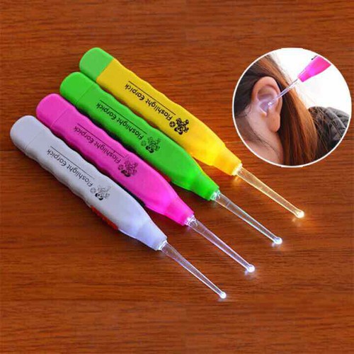 Cây Lấy, Móc Ráy Tai Có Đèn Led Tặng Kèm 3 Đầu Thay Thế Dùng Pin – Hàng Loại 1