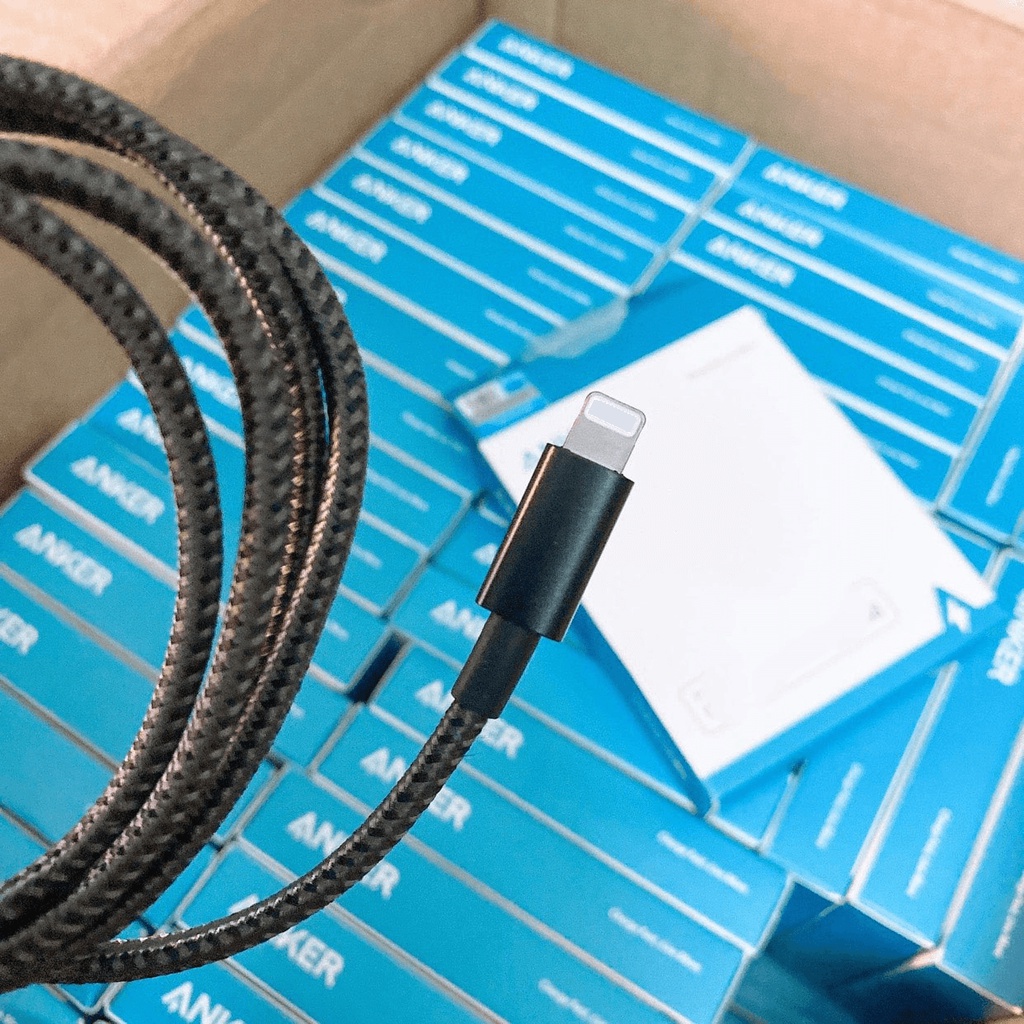 Dây sạc dù ANKER Usb to Lighting cho IP MFI Bọc dù New Nylon - A8152 Dài 0.9 Mét  A8153 dài 1.8 Mét AnkerShop