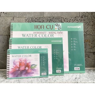 Sổ vẽ màu nước potentate lò xo bìa hoa đỏ 300gsm a3/a4/a5 - 16 tờ_watercolor book 16 sheets