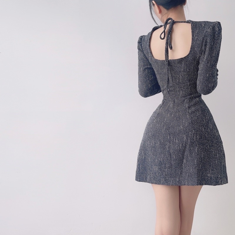 Đầm tay dài có độn vai Tiffany Dress NGOCCLOTHING nữ  Váy tay dài chất liệi bố dạ HOT