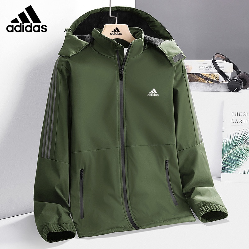Áo Khoác Thể Thao Adidas 100% Lông Cừu Có Mũ Trùm Cá Tính Theo Phong Cách Mùa Đông Dành Cho Nam