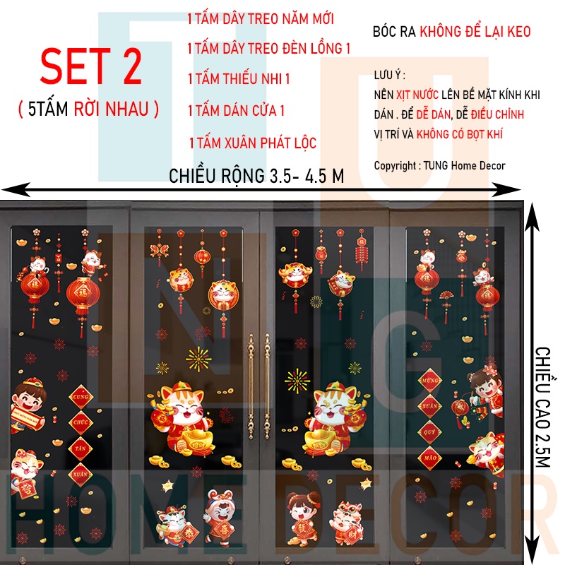 Decal tết trang trí 2023 SET TẾT 2