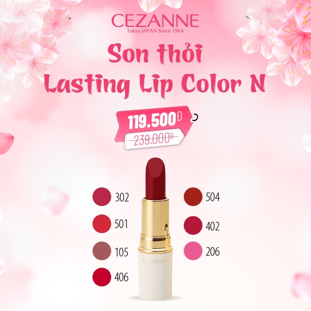 Son thỏi Cezanne Lasting Lip Color N - 3.9g