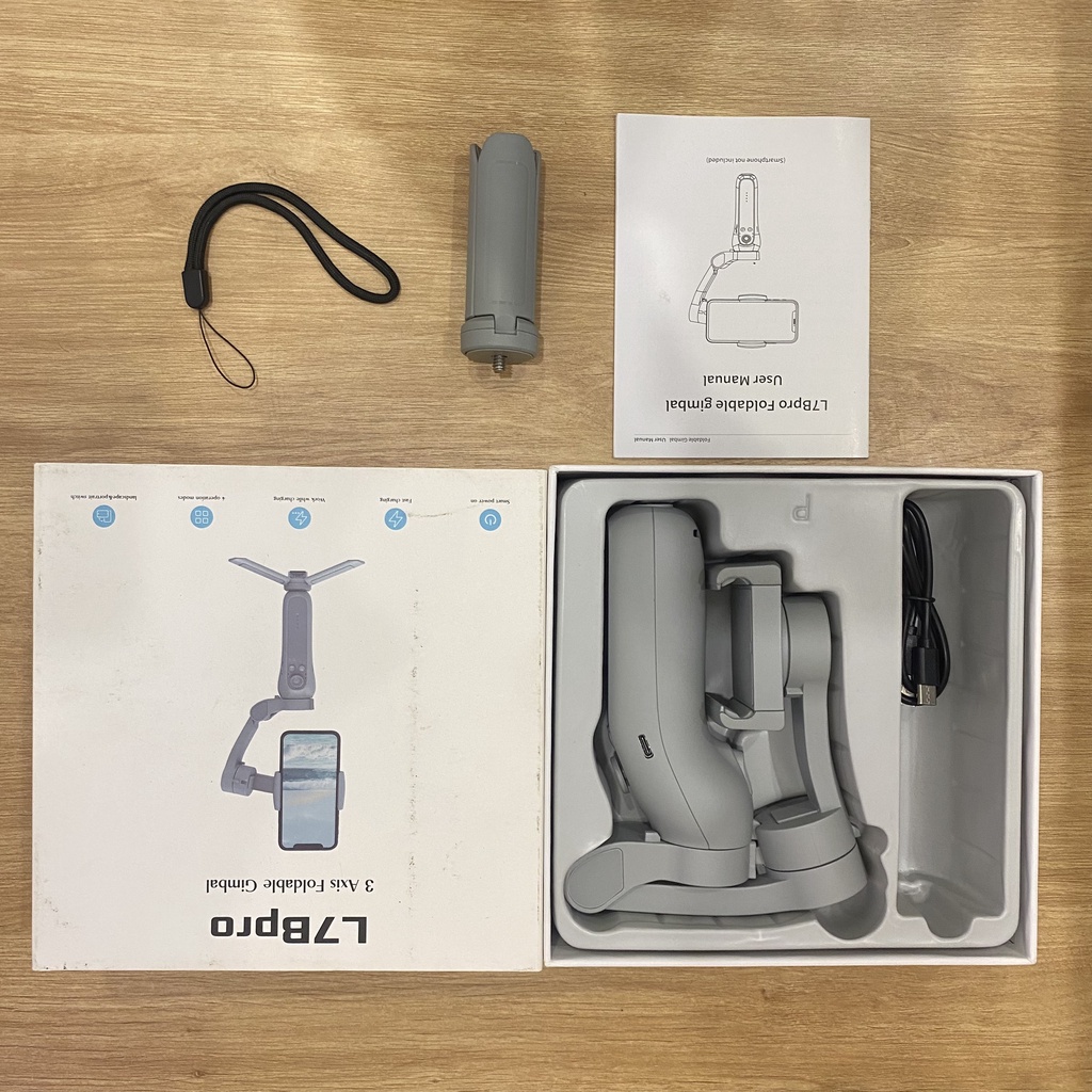 Tay cầm chống rung cao cấp gimbal L7B PRO - chống rung 3 chiều - hỗ trợ đa dòng điện thoại, Gậy quay phim chống rung