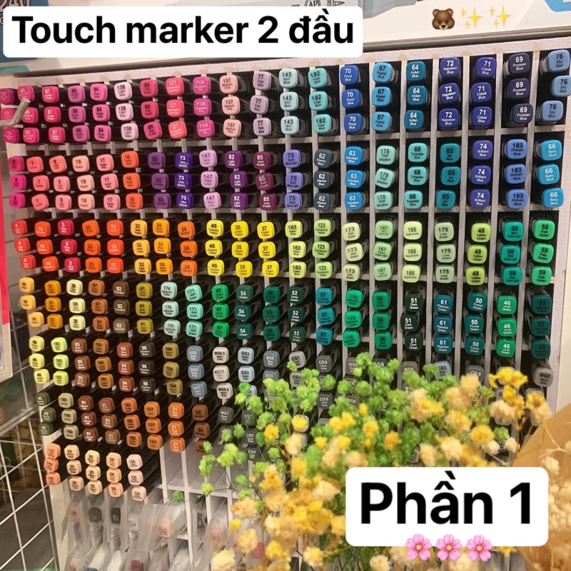 Marker Touch - Lẻ 01 bút dạ 2 đầu - p1 ✨ĐƯỢC CHỌN MÀU 🥰 bút vẽ đánh dấu vẽ báo tường, làm đồ án, trang trí tranh ảnh