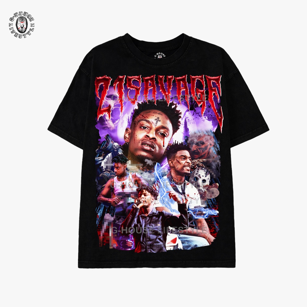 Áo Thun Rapper 21 Savage Phong Cách Hip-hop Unisex G-House Lifestyle