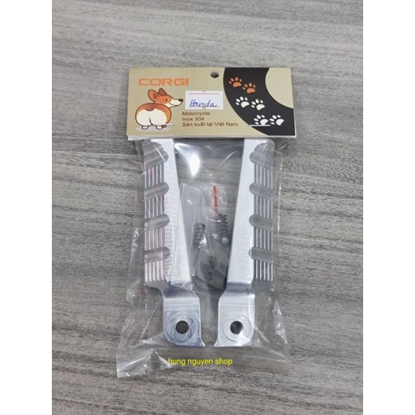 Gác chân CORGI nhôm nguyên khối CNC gắn dòng xe Honda & yamaha _ giá bán một cặp