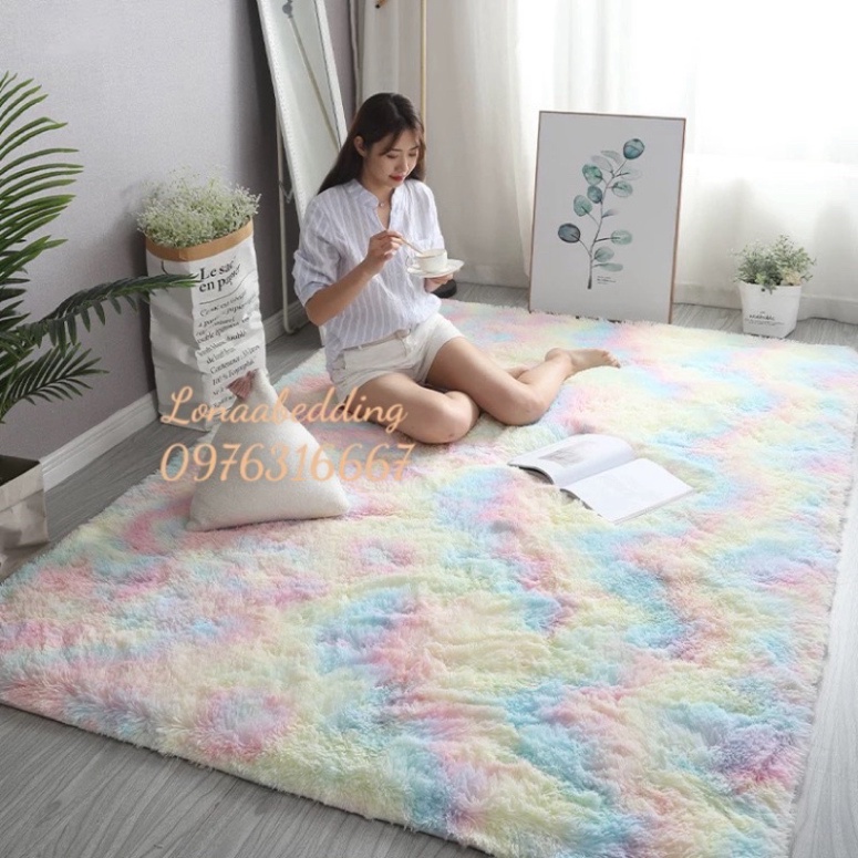 Thảm lông loang trải sàn phòng ngủ.thảm lông trải sàn phòng khách.loại lông dày hàng nhập khẩu.nhiều kích thước. MSP832