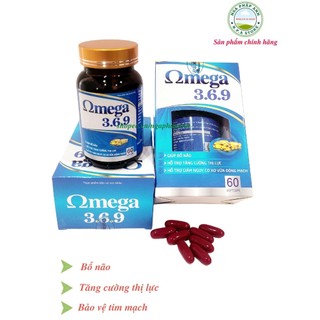 Omega 369 bổ não, sáng mắt, khoẻ tim hộp 60 viên