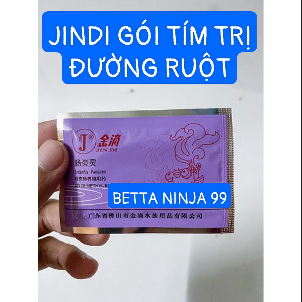 Jindi gói tím hỗ trợ cá bỏ ăn, nhiễmm khuẩn đư.ờng ruột
