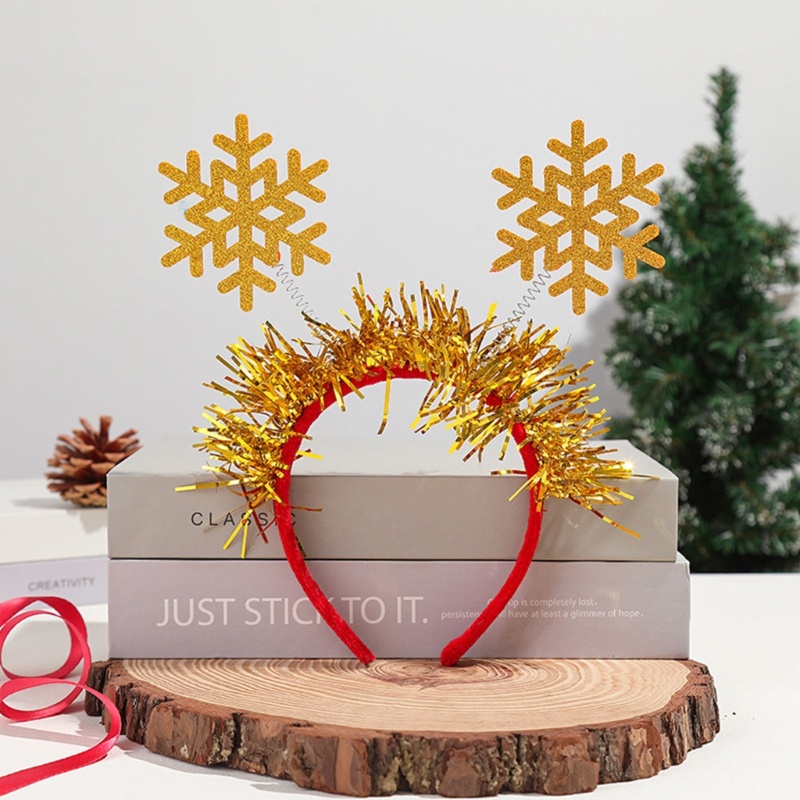 Băng Đô Cài Tóc Hình Hoa Tuyết Lấp Lánh Mừng Giáng Sinh Năm Mới