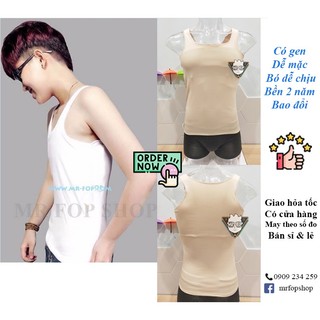 Áo nịt dài không gài không dán (Tròng) D-KG  Không Viền Có gen Tomboy Transguy