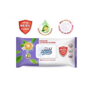 Khăn ướt lau bề mặt đa năng Maxkleen