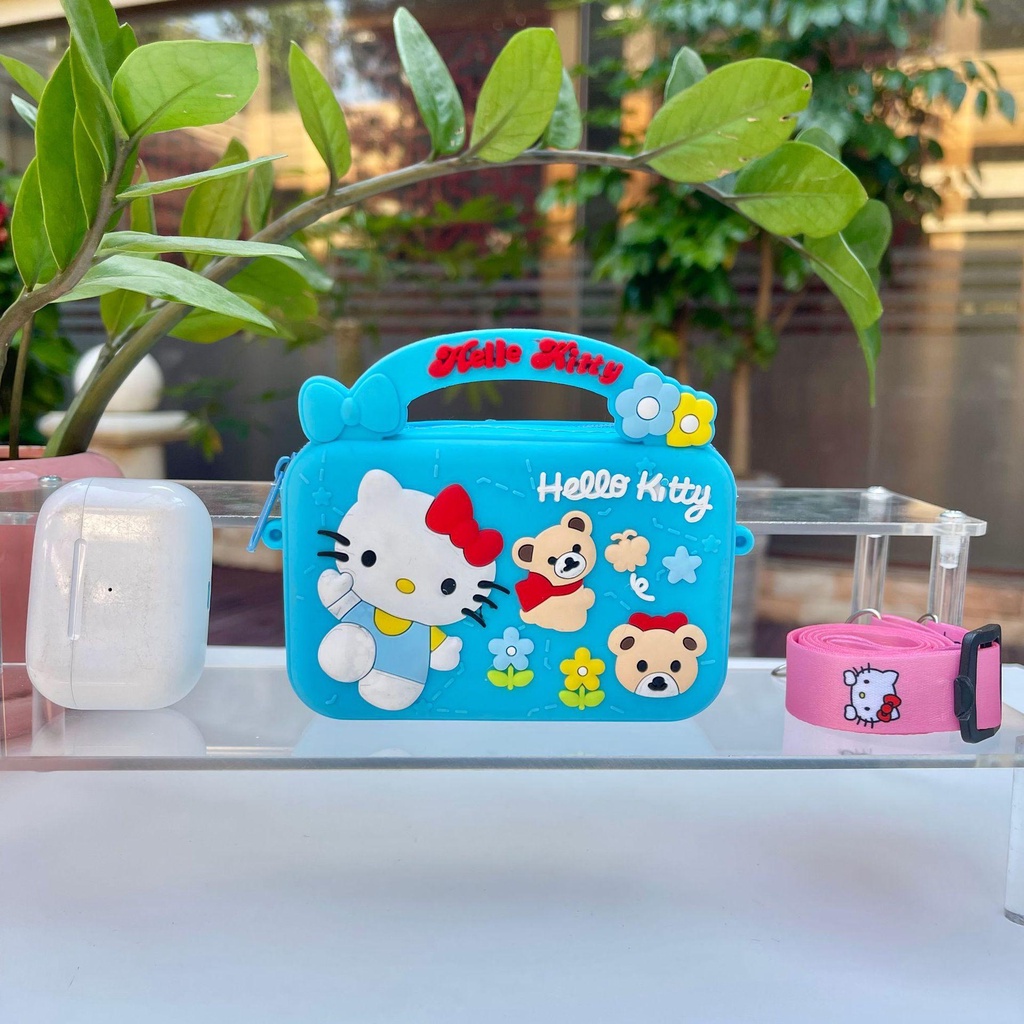 PVN55337 Túi Đeo Chéo Cho Bé Silicon Họa Tiết Hoạt Hình Giá Rẻ
