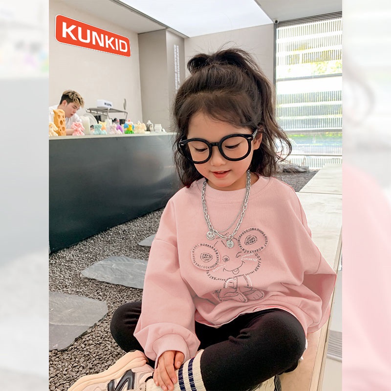 Áo nỉ bông cho bé gái hàng Quảng Châu- Áo nỉ lót bông trẻ em Kunkids