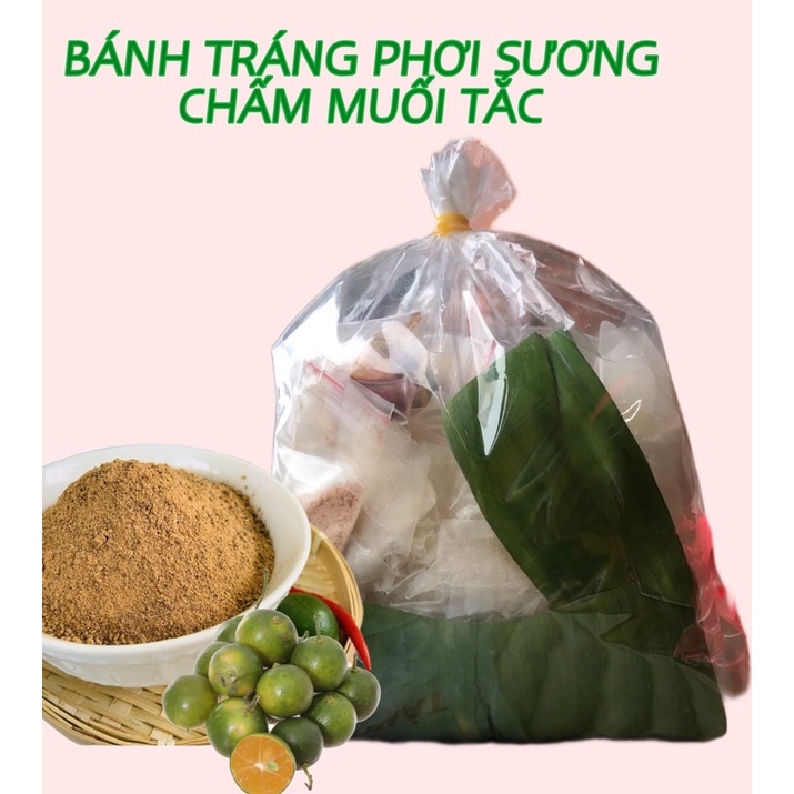 BÁNH TRÁNG PHƠI SƯƠNG CHẤM MUỐI TẮC